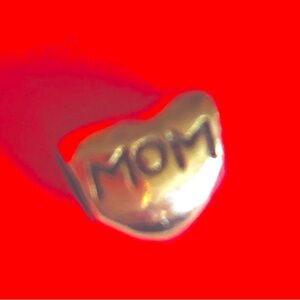 Silver 925 Sterling Heart 'MOM' Charm by Chamilia